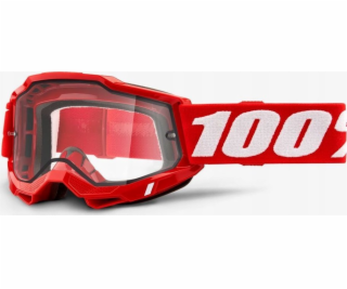 100% okuliare 100% ACCURI 2 ENDURO MOTO RED (dvojité číre...