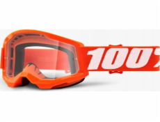 100% Gogle 100% ZTRATA 2 JUNIOR ORANGE (Szyba Przezroczysta Anti-Fog, LT 88%-92%) (NEW)