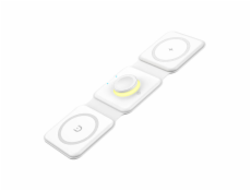 Magnetic wireless charger, Essager, EWXCX3-NMC02, 3w1, 15W (white)