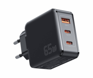 Wall charger, Essager, ECT2CA-JZB01-Z, GaN, USB-A, 2xUSB-...