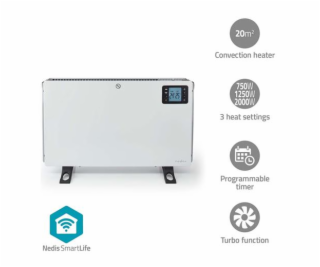 Ventilátor Nedis SmartLife konvekční, horkovzdušný HTCO50WTW