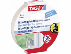 tesa Powerbond Montageband Transparent 5m 19mm