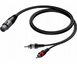 Kabel Procab  CAB704/3 XLR samice na 2 x RCA/Cinch samec 3 m