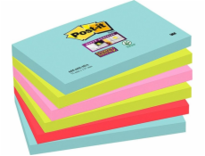 Post-it Sticky notes POST-IT Super Sticky (655-6SS-MIA), 76x127mm, 6x90 karet, Miami paletka