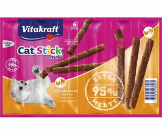 Vitakraft Cat Stick suché krmivo pro kočky Jehněcí, Turec...