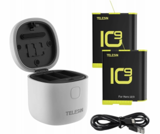 3-slot waterproof charger Allin box Telesin for GoPro Her...