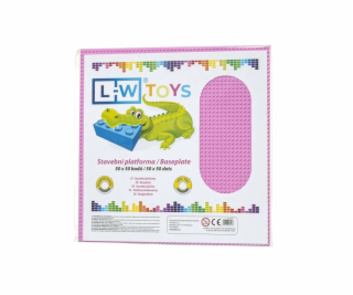 L-W Toys Velká podložka na stavění 50x50 bodů růžová