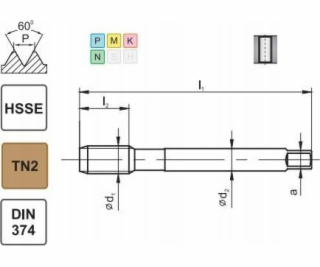 Flatar Threadder M20X1.5 DIN-374B (6H) HSSE Tin 800X