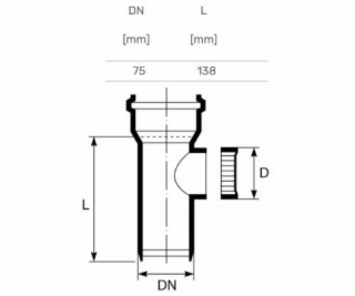 Vnitřní kanalizační vedení HTplus, O 75 mm