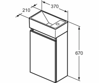 Závěsná koupelnová skříňka Ideal Standard Eurovit, bílá, ...