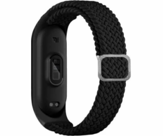 Beline Mi Band 5/6 Textilní pásek černo/černý