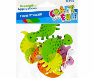 Craft with Fun DEK EVA DINO DEKORACE 10KS CF PBH 12/288