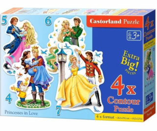 Castorland Puzzle x4 Zamilované princezny