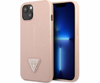 Pouzdro Guess  pro iPhone 14 6.1 růžové/růžové pevné pouz...