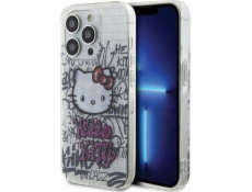 Sourcing Hello Kitty HKHCP15LHDGPHT iPhone 15 Pro 6.1 bílý/bílý pevný obal IML Kitty On Bricks Graffiti