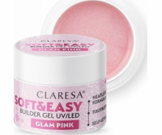 CLARESA Soft&Easy Builder gel na stavbu nehtů - Glam Pink...