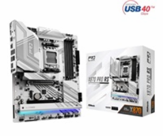 ASRock MB Sc AM5 X870 PRO RS, AMD X870, 4xDDR5, 1xHDMI, 2...