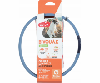 ZOLUX BIVOUAK LED Silikonový modrý - obojek pro psa - 30-...