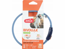 ZOLUX BIVOUAK LED Silikonový modrý - obojek pro štěňata a malé psy - 20-40 cm