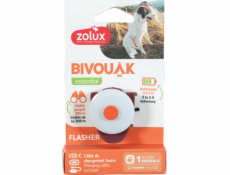 ZOLUX BIVOUAK Svítící přívěsek na obojek LED USB červený – adresa pro psa – 8,9x3,7x1,9 cm