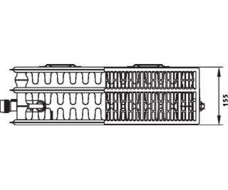 Radiátor Kermi Kermi V 33/750/800 s odpružením 1698W Stee...