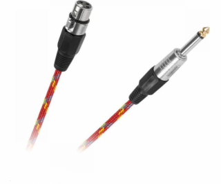 Jack kabel 6,3mm - XLR 5m červený (KPO2757-5)