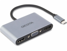 DICOTA USB-C mobilní mini dokovací stanice 5 v 1 4K HDMI DP PD 100W, dokovací stanice