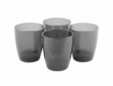 Cambridge CM07650GEU7 Fete Hammered 4pcs tumbler set grey