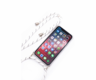 Samsung A10s Case with rope White Stripes Transparent