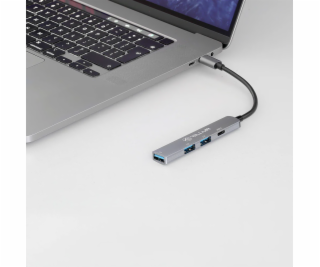 Tellur 4in1 USB-C 3.1 Hub Aluminum, Grey