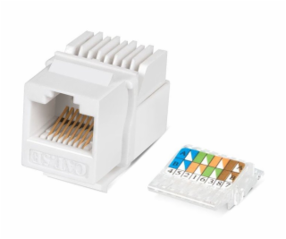 XtendLan Keystone jack RJ45, CAT5e, UTP, zaklapávací, bíl...