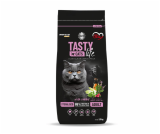 BIOFEED Tasty Cats Life Sterilized Rabbit - suché krmivo ...