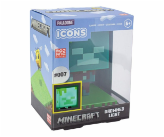 Lampa Paladone Minecraft Ikona utopeného Zombie, zelená