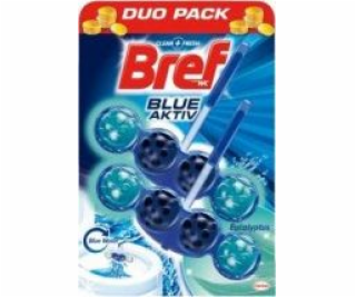 WC čistič-osvěžovač BREF BLUE AKTIV EUCALYPTUS, 2×50 g