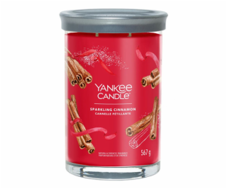 Svíčka ve skleněném válci Yankee Candle, Třpytivá skořice...