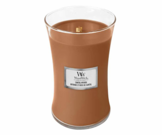 Svíčka oválná váza WoodWick, Santal a myrha, 609.5 g