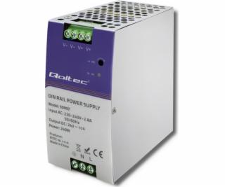 Qoltec 50997 napájecí zdroj na DIN lištu | 240W | 24V | 10A