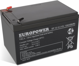 Baterie Europower 12V 12Ah AGM Europower EP12-12