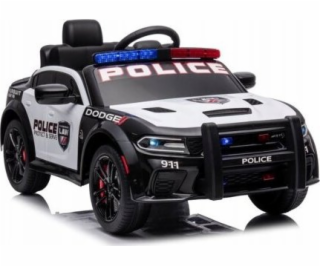 Lean Cars Battery Car Dodge Charger Police White and Black