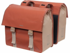 Bazalka BASIL URBAN LOAD DOUBLE PANNIER BAG 48-53L, Universal Bridge System, 100% voděodolná, terra červená/růžová (NOVINKA 2024)