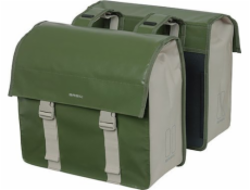 Bazalka BASIL URBAN LOAD DOUBLE PANNIER BAG 48-53L, Universal Bridge System, 100% voděodolná, mechově zelená/písková (NOVINKA 2024)