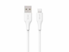 eSTUFF INFINITE Super Soft USB-A to Lightning Cable to Cable MFI 1m, 100% recyklovaný, bílá