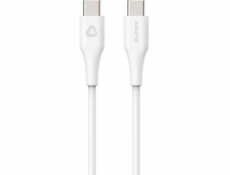 eSTUFF INFINITE Super Soft USB-C to USB-C Cable, 1m, 100% recyklovaný, bílá