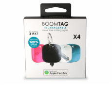 Boompods Boomtag Rechargeable 4 pcs. Black, Blue, White, Pink