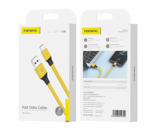 Foneng X96 USB-A to USB-C cable 2.4A, 1m (yellow)