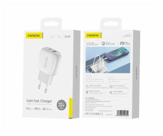 Foneng EU41 USB-C+USB-A 20W mains charger (white)