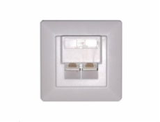 Zásuvka UTP 2x RJ45 Cat5E, duální svorkovnice, pod omítku