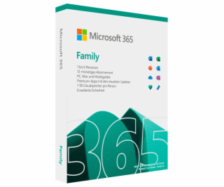 Microsoft Office 365 Family 6 User DE pro PC a MAC, kance...