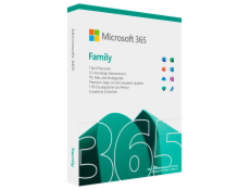 Microsoft Office 365 Family 6 User DE pro PC a MAC, kancelářský software