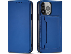 Pouzdro Hurtel Magnet Card Case pro kryt Samsung Galaxy A23 5G s chlopňovým stojánkem na peněženku modré